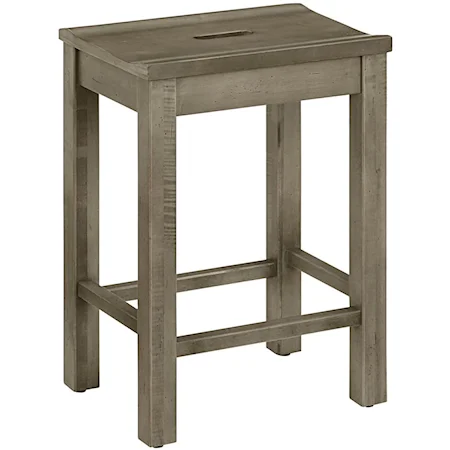 Casual Solid Wood Counter Stool